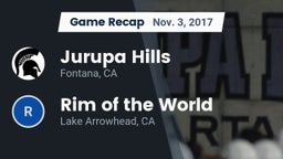 Recap: Jurupa Hills  vs. Rim of the World  2017