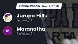 Recap: Jurupa Hills  vs. Maranatha  2018