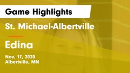 St. Michael-Albertville  vs Edina  Game Highlights - Nov. 17, 2020