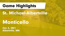 St. Michael-Albertville  vs Monticello  Game Highlights - Oct. 5, 2021