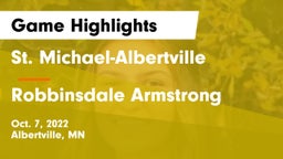 St. Michael-Albertville  vs Robbinsdale Armstrong  Game Highlights - Oct. 7, 2022