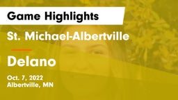 St. Michael-Albertville  vs Delano  Game Highlights - Oct. 7, 2022