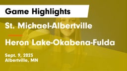 St. Michael-Albertville  vs Heron Lake-Okabena-Fulda Game Highlights - Sept. 9, 2023