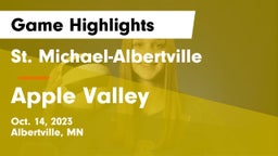 St. Michael-Albertville  vs Apple Valley  Game Highlights - Oct. 14, 2023