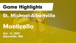 St. Michael-Albertville  vs Monticello  Game Highlights - Oct. 17, 2023