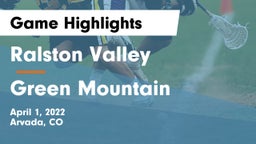 Ralston Valley  vs Green Mountain Game Highlights - April 1, 2022