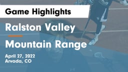 Ralston Valley  vs Mountain Range Game Highlights - April 27, 2022
