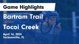 Bartram Trail  vs Tocoi Creek  Game Highlights - April 16, 2024