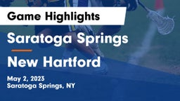 Saratoga Springs  vs New Hartford  Game Highlights - May 2, 2023