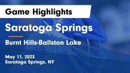 Saratoga Springs  vs Burnt Hills-Ballston Lake  Game Highlights - May 11, 2023