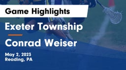 Exeter Township  vs Conrad Weiser  Game Highlights - May 2, 2023