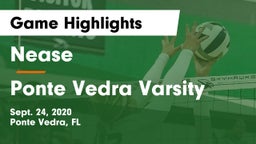 Nease  vs Ponte Vedra Varsity Game Highlights - Sept. 24, 2020