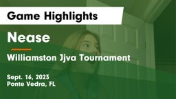 Nease  vs Williamston Jjva Tournament  Game Highlights - Sept. 16, 2023