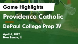Providence Catholic  vs DePaul College Prep JV Game Highlights - April 6, 2022