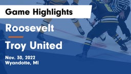 Roosevelt  vs Troy United  Game Highlights - Nov. 30, 2022