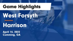 West Forsyth  vs Harrison  Game Highlights - April 14, 2022