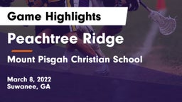 Peachtree Ridge  vs Mount Pisgah Christian School Game Highlights - March 8, 2022