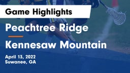 Peachtree Ridge  vs Kennesaw Mountain  Game Highlights - April 13, 2022