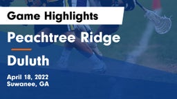 Peachtree Ridge  vs Duluth  Game Highlights - April 18, 2022