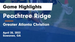 Peachtree Ridge  vs Greater Atlanta Christian  Game Highlights - April 20, 2022
