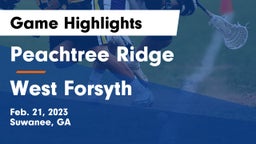 Peachtree Ridge  vs West Forsyth  Game Highlights - Feb. 21, 2023