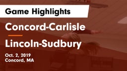 Concord-Carlisle  vs Lincoln-Sudbury  Game Highlights - Oct. 2, 2019