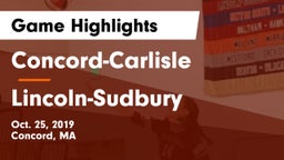 Concord-Carlisle  vs Lincoln-Sudbury  Game Highlights - Oct. 25, 2019