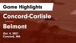 Concord-Carlisle  vs Belmont  Game Highlights - Oct. 4, 2021