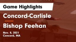 Concord-Carlisle  vs Bishop Feehan  Game Highlights - Nov. 8, 2021
