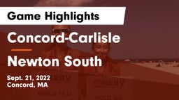 Concord-Carlisle  vs Newton South  Game Highlights - Sept. 21, 2022