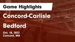 Concord-Carlisle  vs Bedford Game Highlights - Oct. 18, 2022