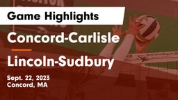 Concord-Carlisle  vs Lincoln-Sudbury  Game Highlights - Sept. 22, 2023