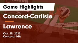 Concord-Carlisle  vs Lawrence  Game Highlights - Oct. 25, 2023