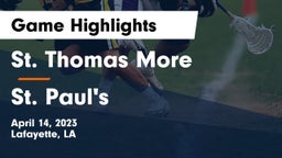 St. Thomas More  vs St. Paul's  Game Highlights - April 14, 2023