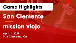 San Clemente  vs mission viejo Game Highlights - April 1, 2022