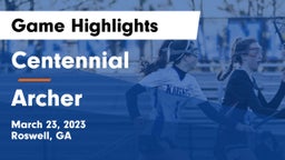 Centennial  vs Archer  Game Highlights - March 23, 2023