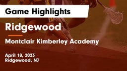 Ridgewood  vs Montclair Kimberley Academy Game Highlights - April 18, 2023