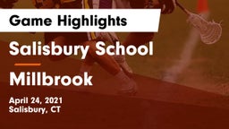 Salisbury School  vs Millbrook Game Highlights - April 24, 2021