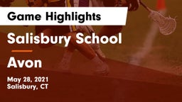 Salisbury School  vs Avon Game Highlights - May 28, 2021