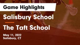 Salisbury School vs The Taft School Game Highlights - May 11, 2022