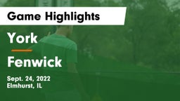 York  vs Fenwick  Game Highlights - Sept. 24, 2022