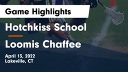 Hotchkiss School vs Loomis Chaffee Game Highlights - April 13, 2022