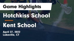 Hotchkiss School vs Kent School Game Highlights - April 27, 2022