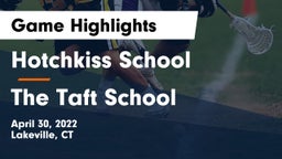 Hotchkiss School vs The Taft School Game Highlights - April 30, 2022