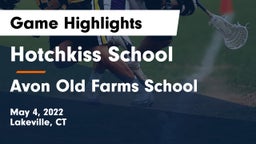 Hotchkiss School vs Avon Old Farms School Game Highlights - May 4, 2022