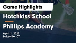 Hotchkiss School vs Phillips Academy Game Highlights - April 1, 2023