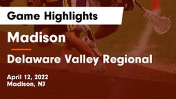 Madison  vs Delaware Valley Regional  Game Highlights - April 12, 2022