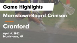 Morristown-Beard Crimson vs Cranford  Game Highlights - April 6, 2022