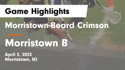 Morristown-Beard Crimson vs Morristown B Game Highlights - April 3, 2023