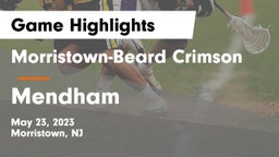 Morristown-Beard Crimson vs Mendham  Game Highlights - May 23, 2023